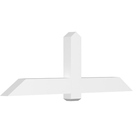 Ekena Millwork Eugene Architectural Grade PVC Gable Bracket, 72"W x 24"H x 4"D x 6"F, 8/12 Pitch GBP072X24X0406EUG00